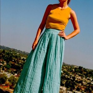 Mara Hoffman Belinda linen pleated wide leg pants